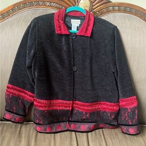 Coldwater Creek Black and Red Jacket